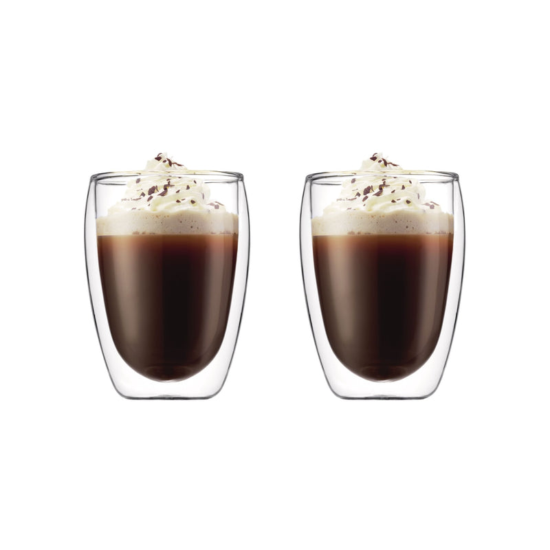 Bodum Double Wall Clear Glass Mugs, 11.8-oz, 2-pk M1