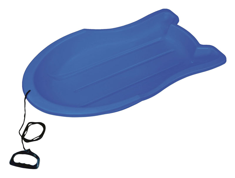 Booster Kids' 1-Person Lightweight Plastic Winter Snow Sled/Toboggan with Tow Rope H7