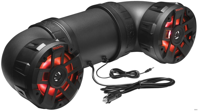 Boss Audio ATV65BRGB All Terrain Powersport Sound System/Speakers, Built-In Amplifier/Bluetooth for ATV/UTV, Black Y4