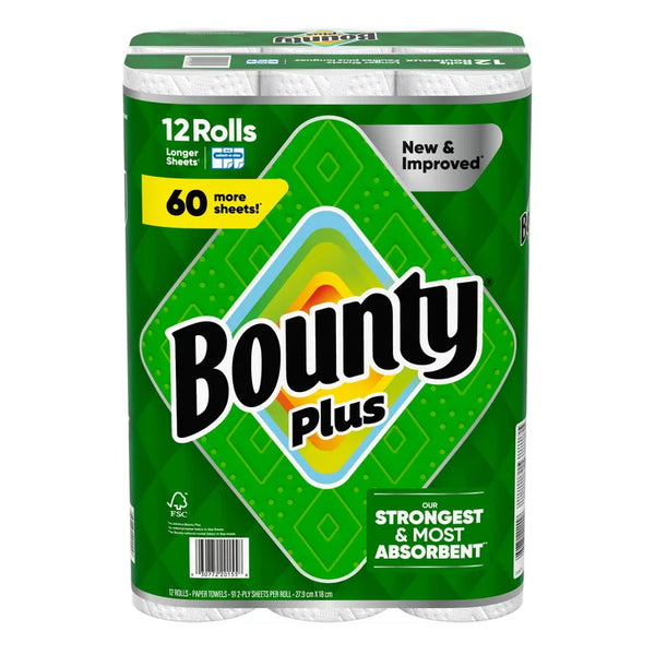 Bounty Plus Paper Towel, 12 x 91 Sheets L6