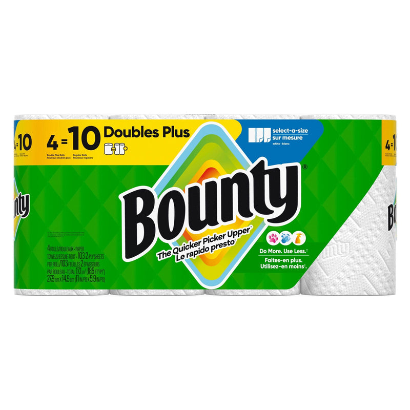 Bounty Select-A-Size Double Plus Roll Paper Towel, 2-ply, 4-pk O1