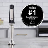 Braun Hand Blender & 1.5-Cup Food Processor with Whisk and Beaker