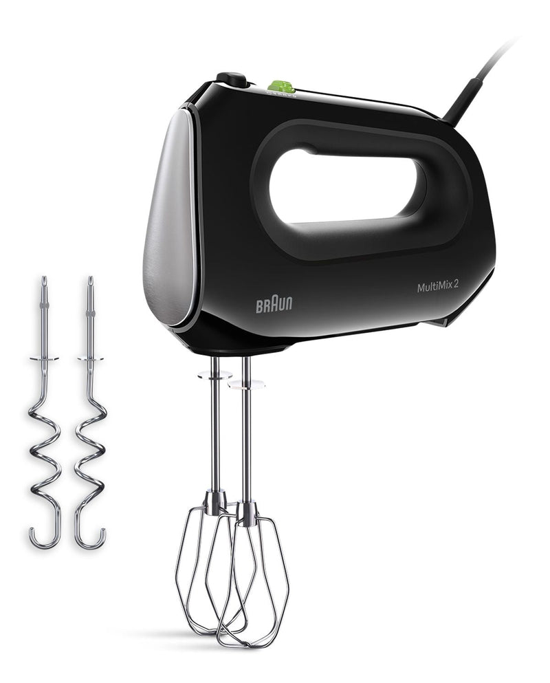 Braun MultiMix 2 5-Speed Hand Mixer, Includes MultiWhisk Beater, 250W, Black N3