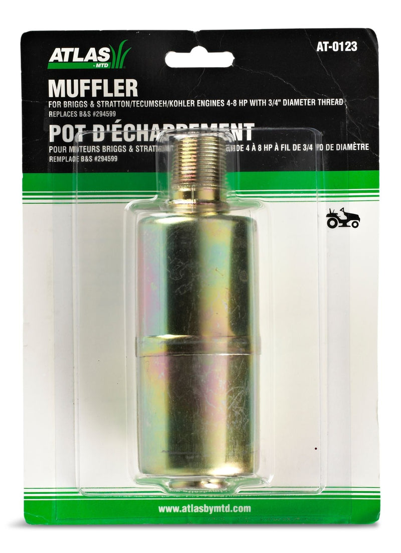Briggs & Stratton Lawn Mower 4-8 HP Engine Muffler, For Engines with 3/4" Thread R3