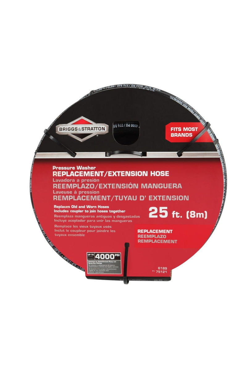 Briggs & Stratton Replacement/Extension Hose, Compatible with 4000 PSI Gas Pressure Washer, 25-ft X2