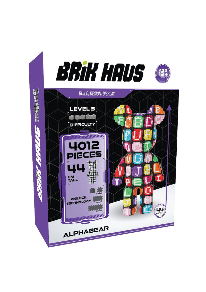 Brik Haus Alphabear Construction Set, Medium M5