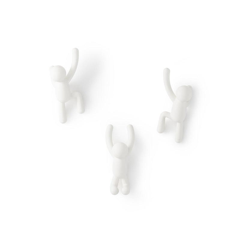 Buddy Hook Set of 3, White Q2
