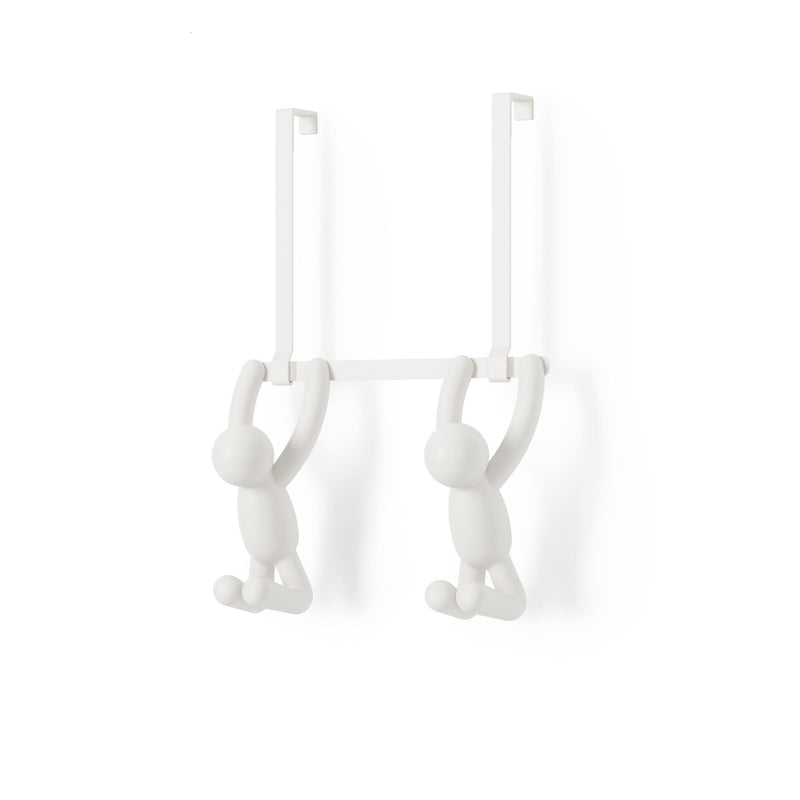 Buddy Over The Door Double Hook, White A5