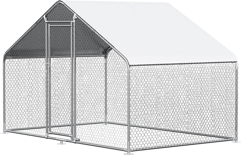 Chicken Coop Large Metal Chicken House/Pen for 6/10 Chickens Poultry Cage B1