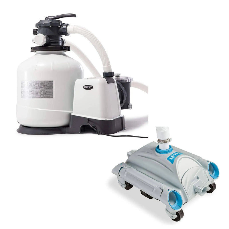 3000 GPH Above Ground Sand Filter Pump and Automatic Vacuum K1