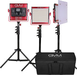 2 Pack LED Video Lighting Kits with APP Control, Bi-Color Variable 2300K~6800K with Digital Display Brightness of 10~100% for Video Photography, CRI97 TLCI97 Led Video Light Panel Barndoor