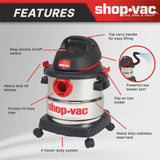 Shop-Vac 5 Gallon 4.5 Peak HP Wet Dry Vacuum