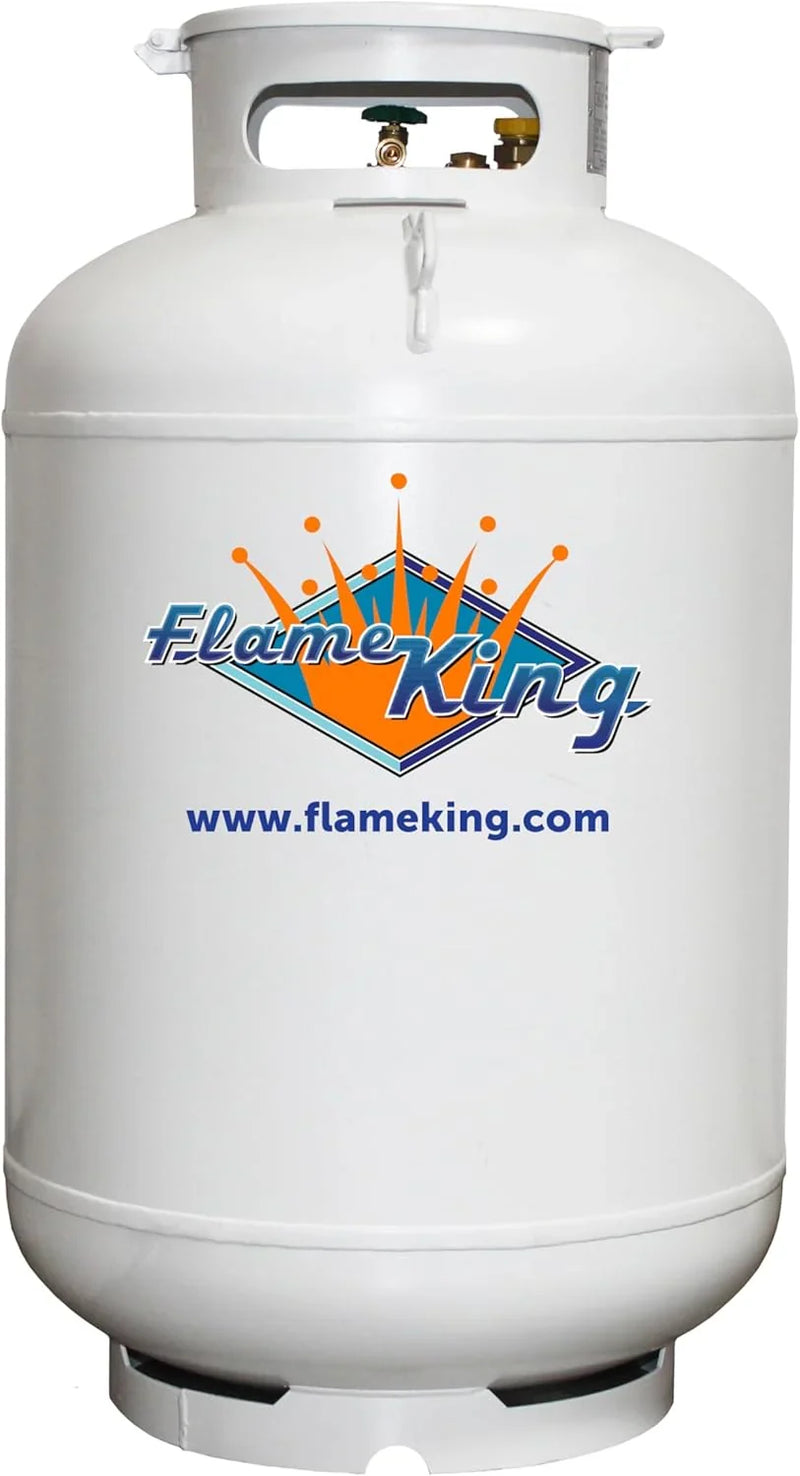 Flame King 420LB ASME Vertical Propane Tank, White D9