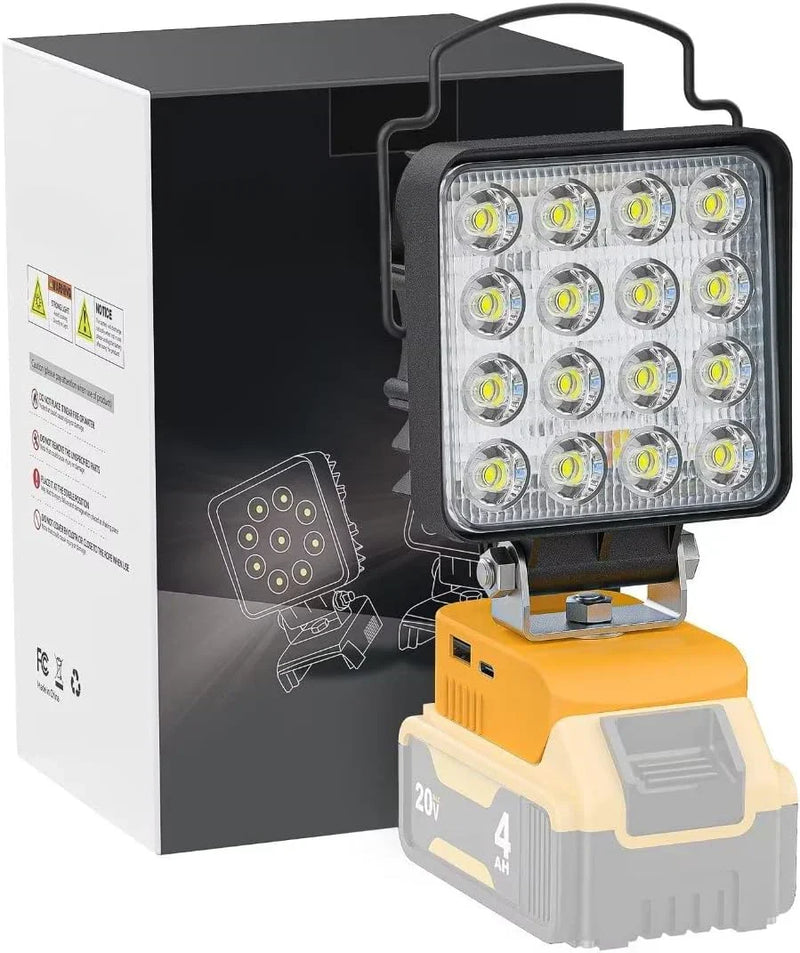 Cordless 20V Max LED Work Light for Dewalt 20v Battery 48W Flashlight S0