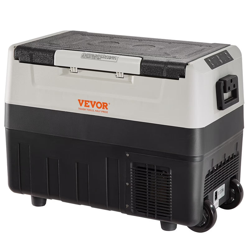 VEVOR Car Refrigerator 48Qt, Dual Zone Car Fridge Freezer12/24V DC 110-240V AC Electric Compressor Cooler for Truck Vehicle RV T4