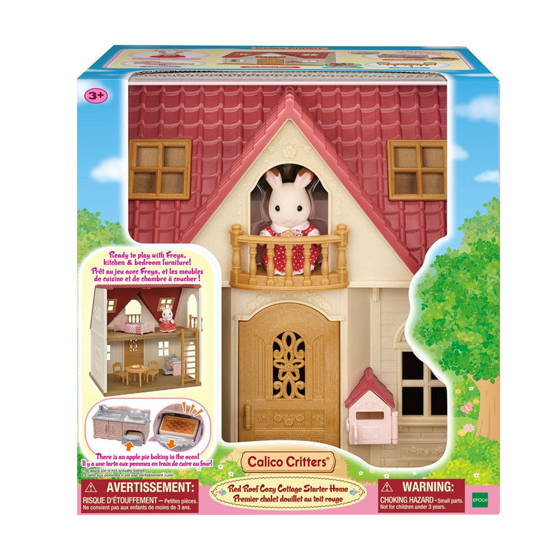 Calico Critters Red Roof Cozy Cottage Dollhouse Playset with Figure and Furniture A7