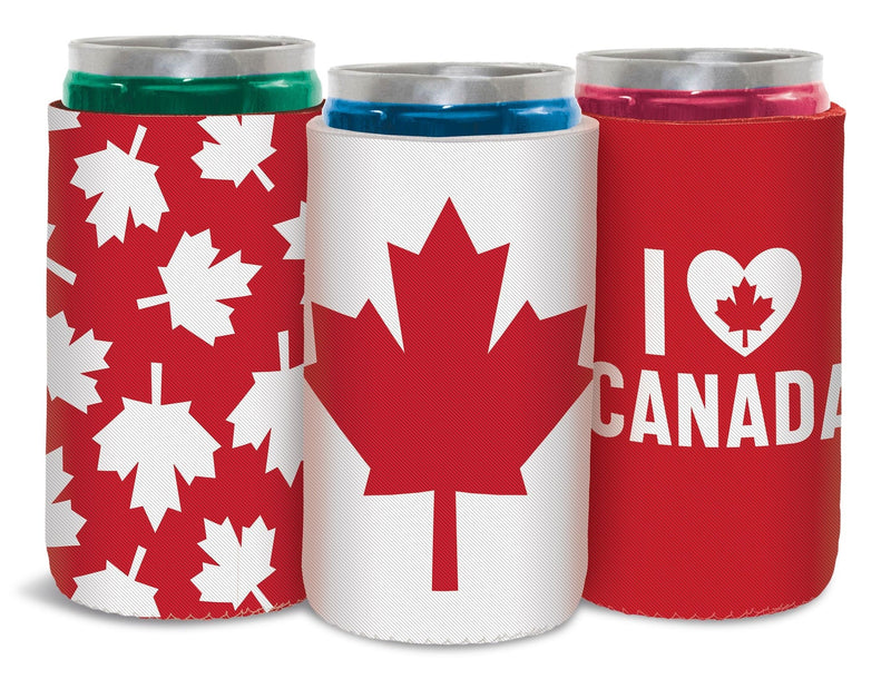 Canada Day Drink Cover Sleeves, Assorted Designs, 3-pk F8