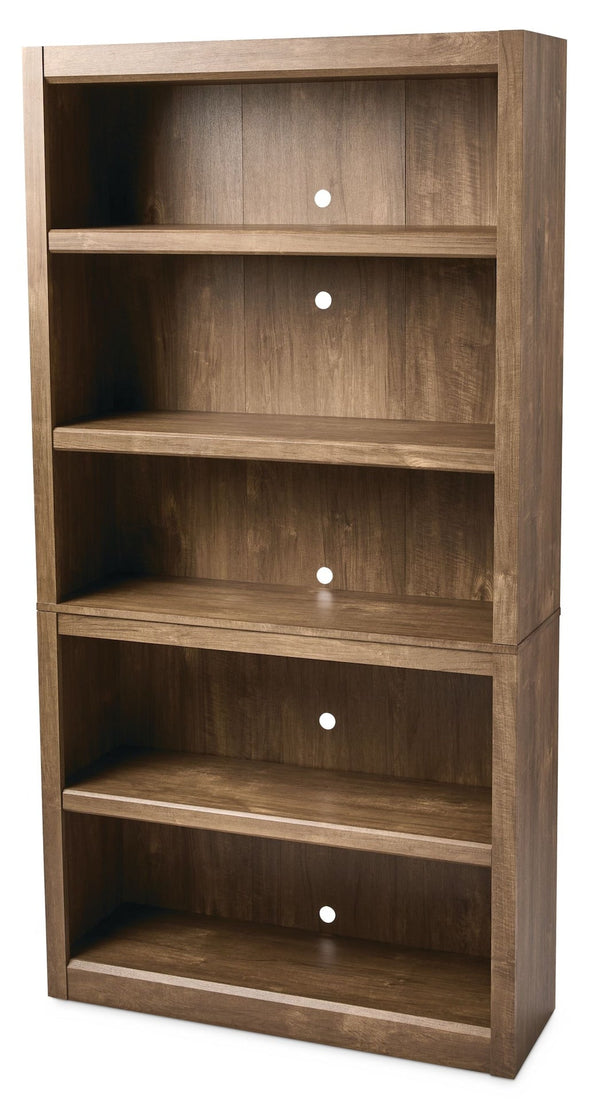 Canvas Adjustable 5-Shelf Bookcase/Bookshelf, Oak W0