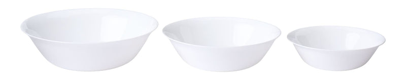 CANVAS Athena Opal Glass Serving Bowl Set, White, 3-pk I2