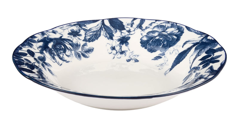CANVAS Augusta Stoneware Dinner Bowl, 1-pc, White/Blue Floral N5