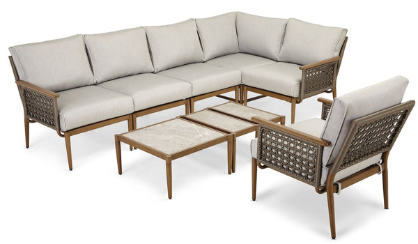 CANVAS Baffin All-Weather Wicker Outdoor/Patio Conversation Set with Custom Fit Cover T8