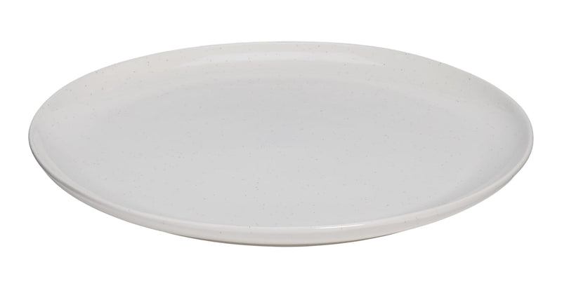CANVAS Bettina Glossy Stoneware Dinner Plate, 1-pc, White Speckle Y0