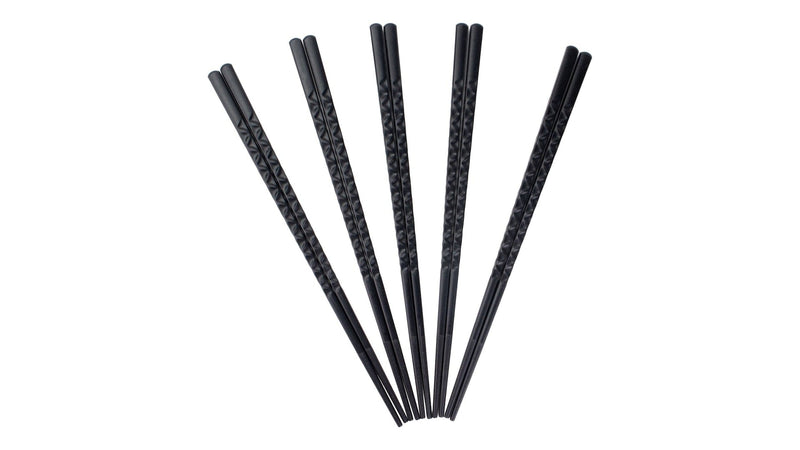 CANVAS Black Dishwasher Safe Chopsticks, Serves 5, 10-pc K2
