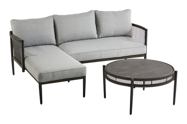 CANVAS Brooks Outdoor Patio Sectional Set, 3-pc, Water/Stain/Fade-Resistant Cushions B9
