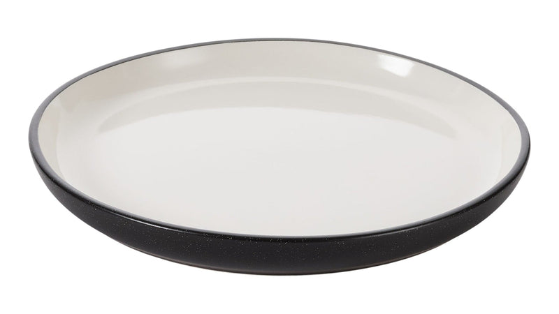 CANVAS Catalone Side Kitchen/Dinner Plate, 1-pc, Black/White J8