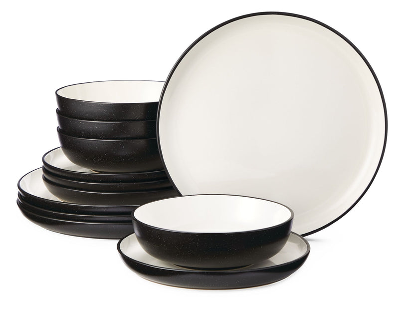 CANVAS Catalone Two-Tone Stoneware Dinnerware Set, Serves 4, 12-pc A6