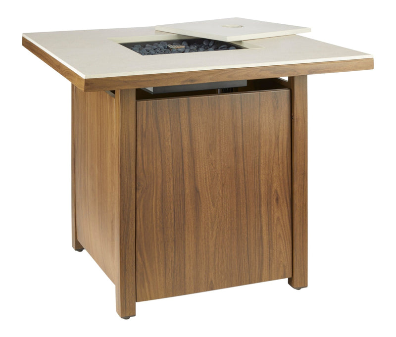 CANVAS Clarke LP Gas Outdoor Fire Table, 40,000 BTUs, 30-in, Brown Z4