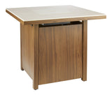 CANVAS Clarke LP Gas Outdoor Fire Table, 40,000 BTUs, 30-in, Brown