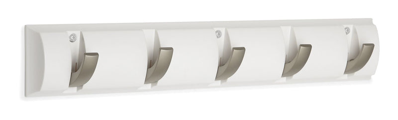 CANVAS Clement Steel 5-Hook Flip Down Rail, White, 20-in S2