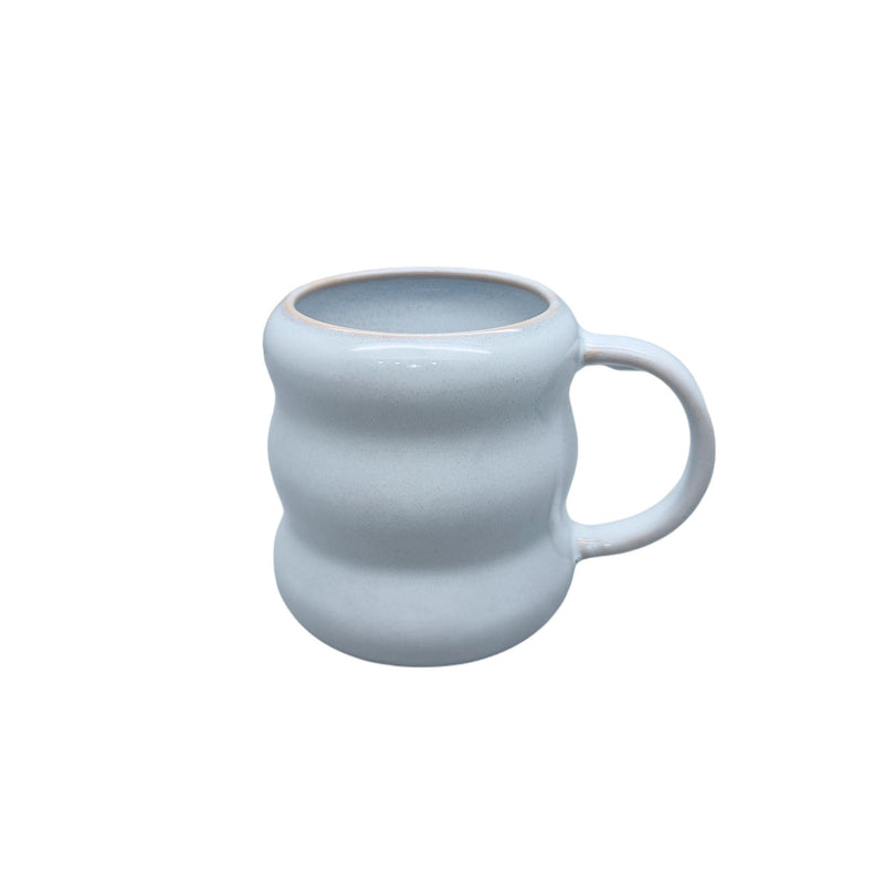 CANVAS Durable Stoneware Ripple Mug, White, 14-oz U0