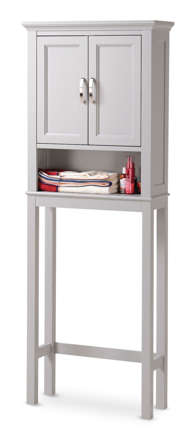 CANVAS Elena 2-Door Over-The-Toilet Spacesaver Bathroom Storage Cabinet, Grey T7