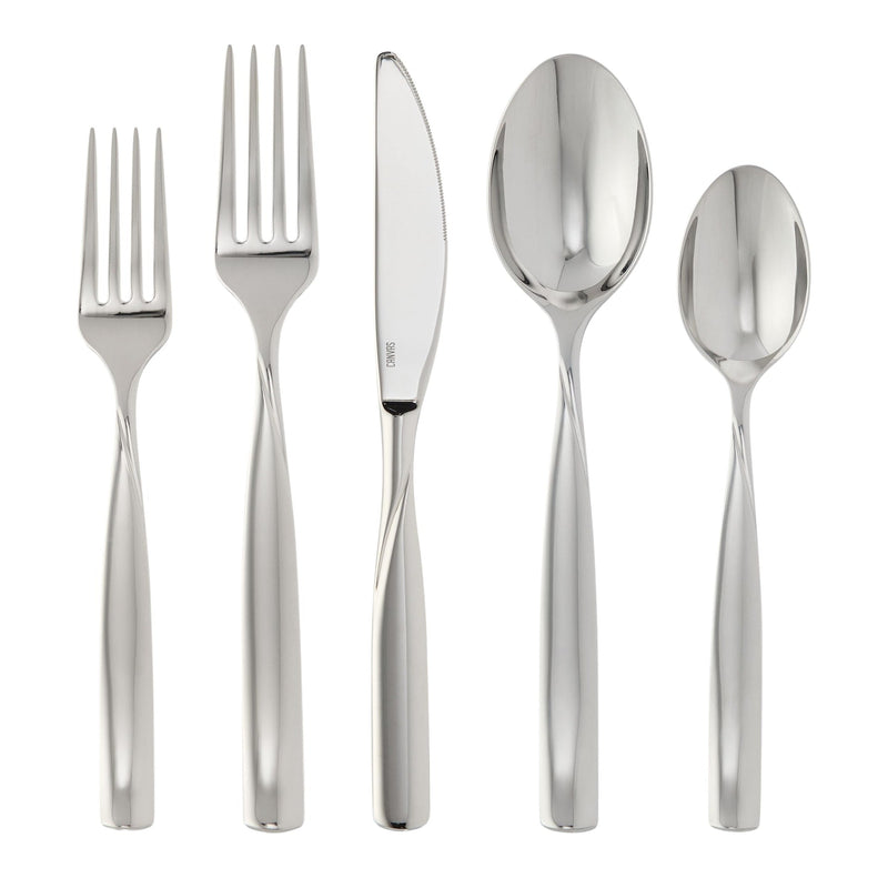 CANVAS Enfield Twist Flatware Set, Stainless Steel, Serves 4, 20-pc G6