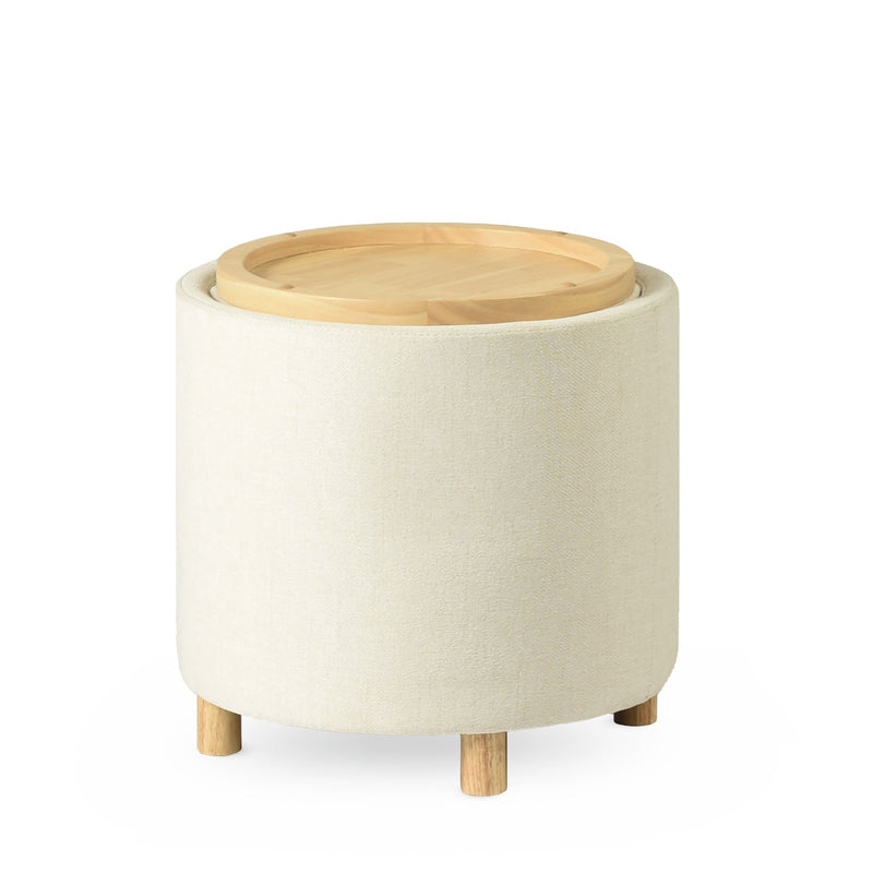 Canvas Fergus Ottoman, Grey V9