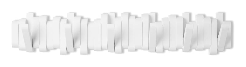 CANVAS Flemington Steel 6-Hook Flip Down Rail, White, 24-in D9