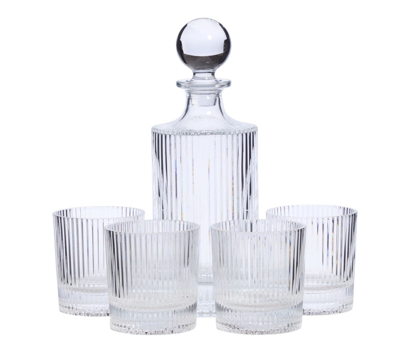 CANVAS Fluted Decanter & Glasses Set, 5-pc W5