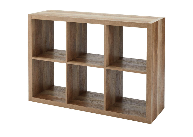 CANVAS Fraser 6-Cube Storage Organizer, Bookcase/Bookshelf, Light Oak Finish B3