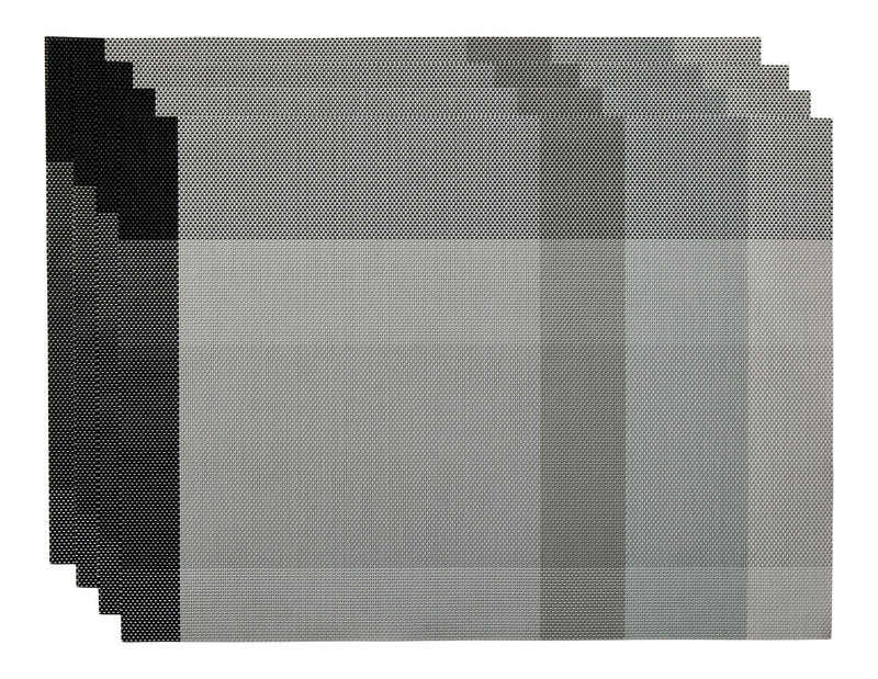 CANVAS Grey Check Textilene Placemat, 13-in x 18-in, 4-pk F8
