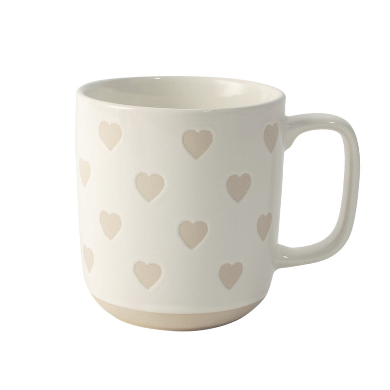 CANVAS Heart Stoneware Mug, 13-oz W4