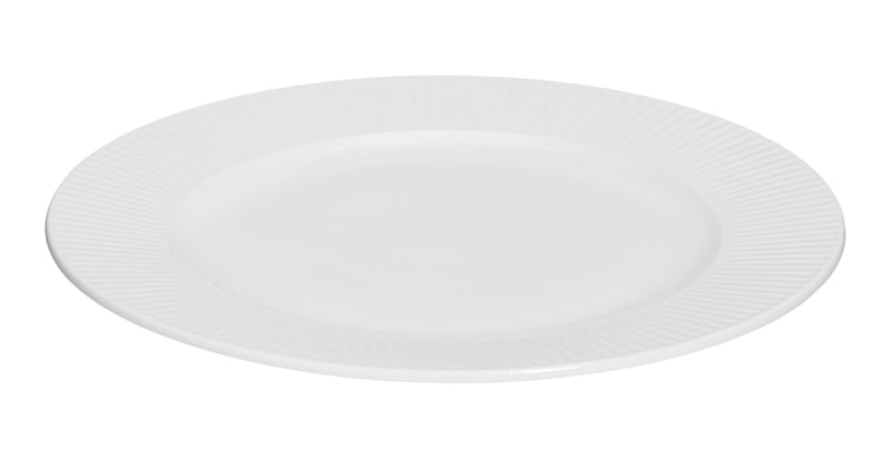 CANVAS Highbury Ribbed New Bone Dinner Plate, 1-pc, White J7