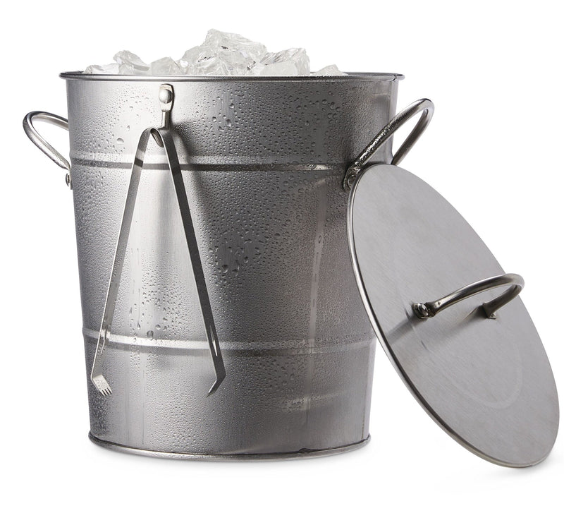 CANVAS Ice Bucket and Scoop, Stainless Steel with Insulated Liner, Silver, 9.06-in R8
