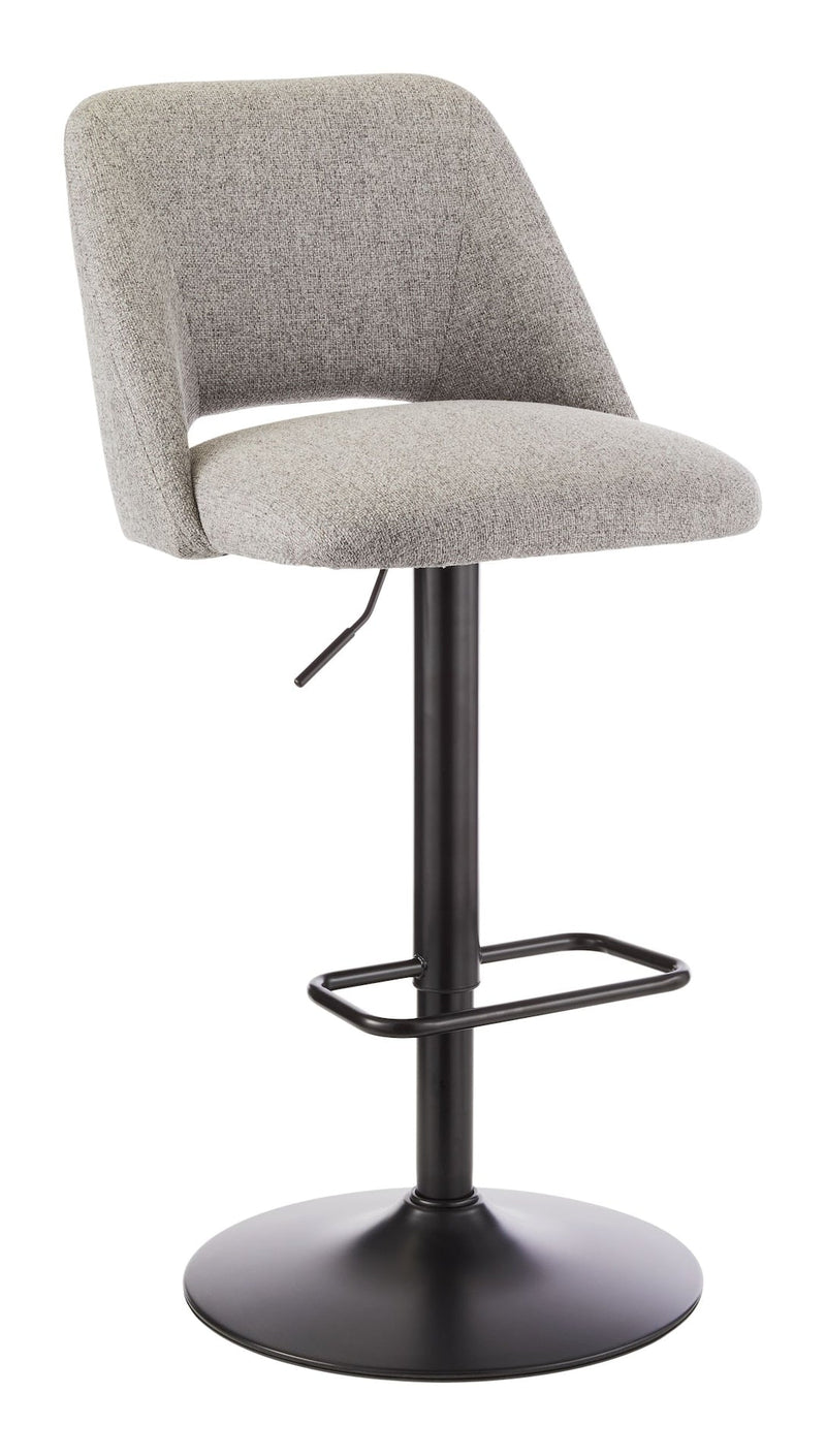 Canvas Inaya Adjustable Height Gas Lift Swivel Bar Stool, Grey H3