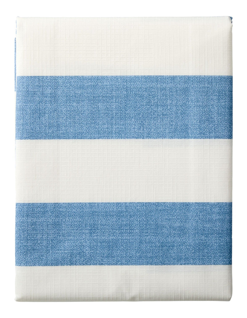 CANVAS Indoor/Outdoor Stripe PEVA Table Cloth, 60-in x 84-in S6