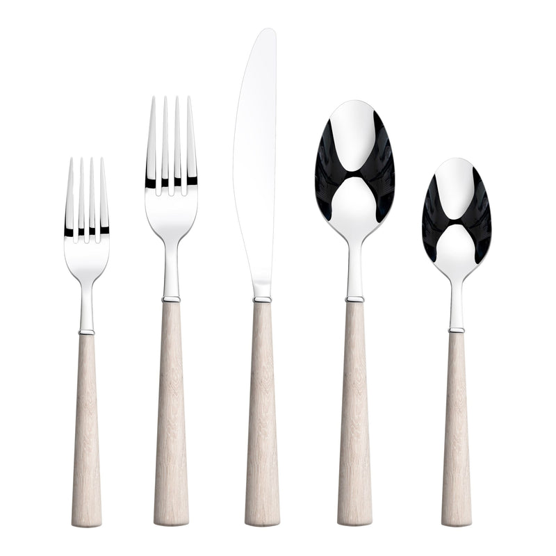 CANVAS Kariya Faux Bone Handle Flatware Set, Stainless Steel, Serves 4, 20-pc O4