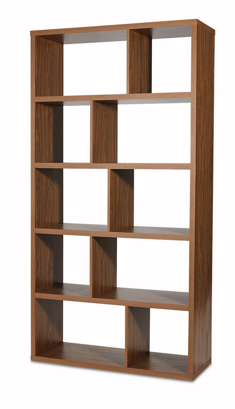 CANVAS Knowlan Modular Adjustable 5-Tier Bookshelf, 38.25 x 14.5 x 74.25-in, Walnut W5