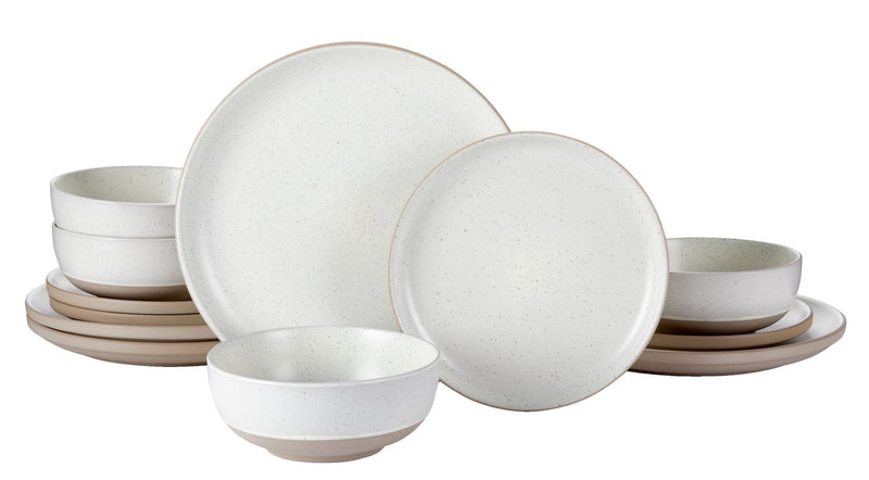 CANVAS Maywood Speckled Two-Toned Dinnerware Set, Serves 4, 12-pc V6