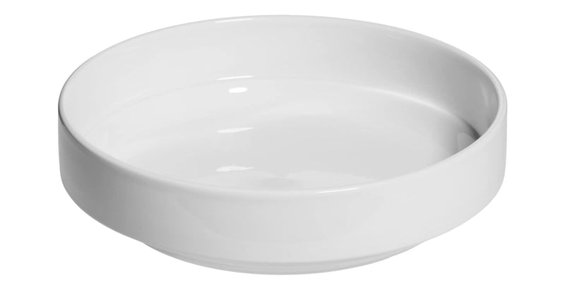 CANVAS Modern Edge Porcelain Dinner Bowl, 7.8-in, White L7